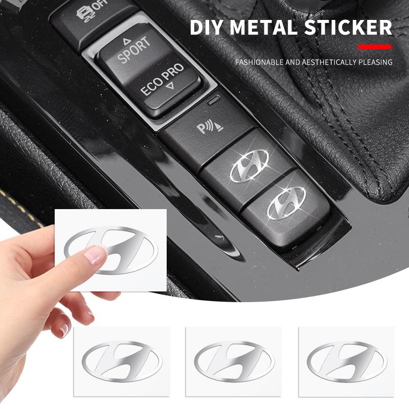 2/5/10pcs Auto Styling Dashboard Decoration Stickers Car Interior Accessories For Hyundai i20 i30 Sonata Kona Elantra Tuson KK9