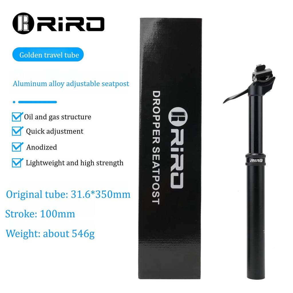 Bike Dropper Seatpost 350mm/400mm MTB Bicycle Saddle Post Adjustable Aluminum Alloy Mountain Road Bike Cycling Chair Tube Part