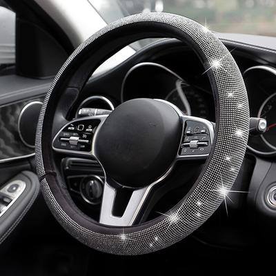 Car Steering Wheel Cover For Women Girls Cute Glitter Steer Wheel Cover Bling  Diamond Car Steering Protection
