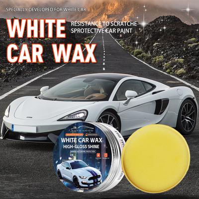 Cera de carro branca 100g para cuidados com a pintura do carro, alto brilho, cera à prova d'água, proteção de polimento de renovação, revestimento hidrofóbico