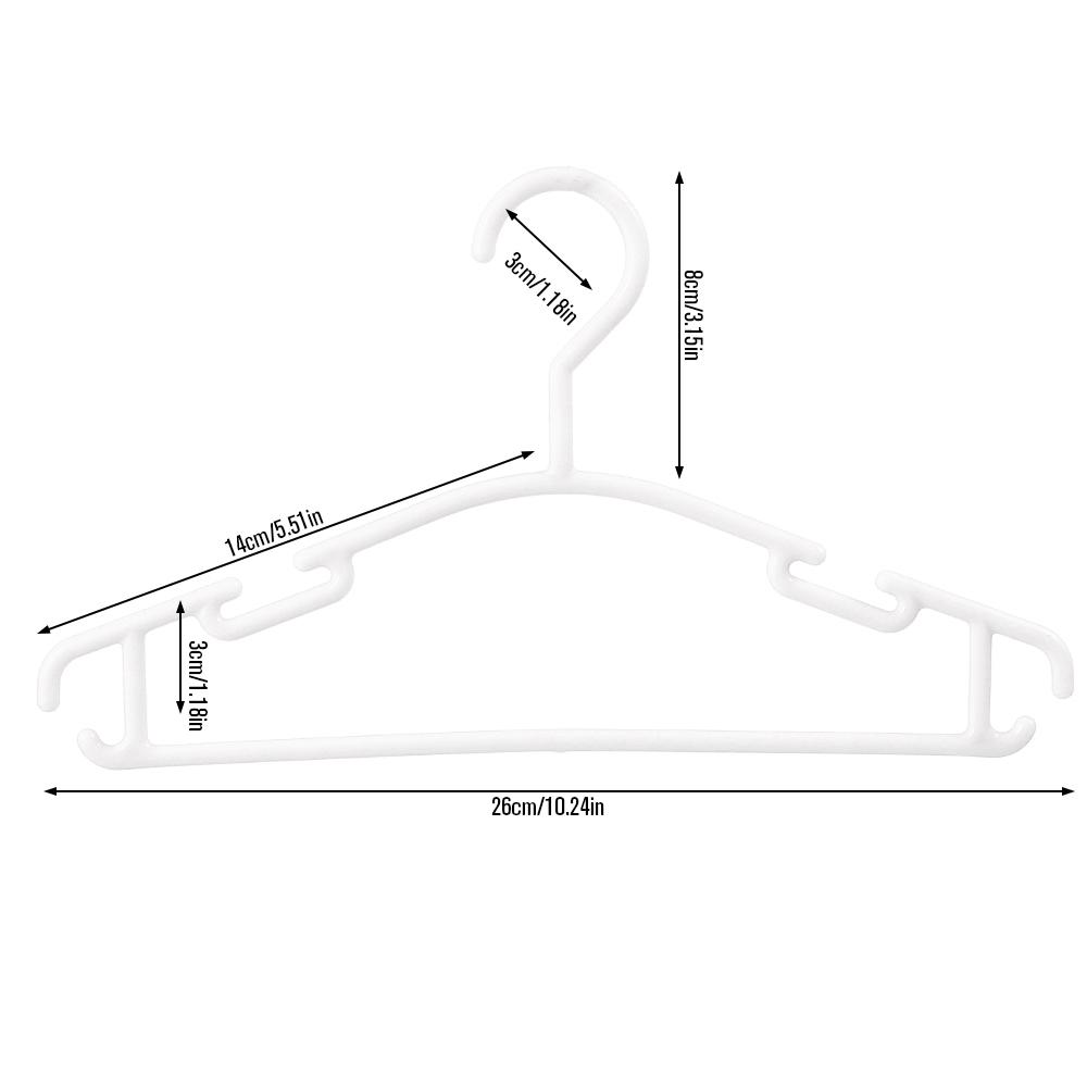 10 Pcs Baby Clothes Hanger Heavy Duty Non-slip Kids Colorful Hanger Wrinkle Free Space Saving Clothes Hanger for Outdoor Indoor