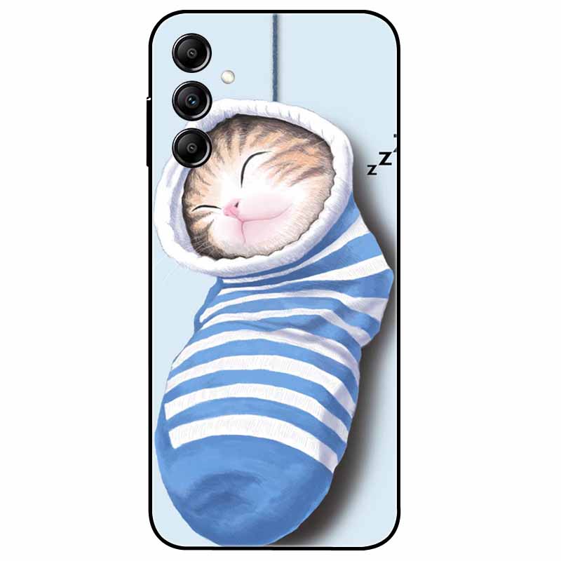 Silicone Phone Case For Samsung Galaxy A54 5G A34 A14 A24 Cover TPU Protective Soft Cat Para Funda for SAMSUNG A54 A 54 Fashion