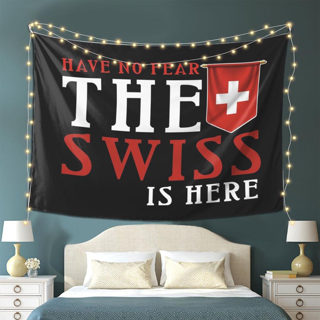 Tapiz con la Bandera de Suiza Suiza Colgante de Pared Decoración Estética para el Hogar Tapices para Habitación de Dormitorio