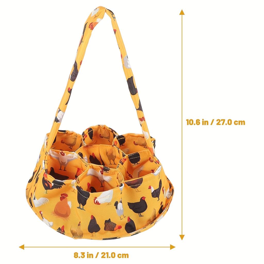 Premium Egg Storage Basket with 7 Pockets and Canvas Egg Bag – Perfect for Keeping Eggs Fresh in Chicken Coops, Gardens and Farmhouses