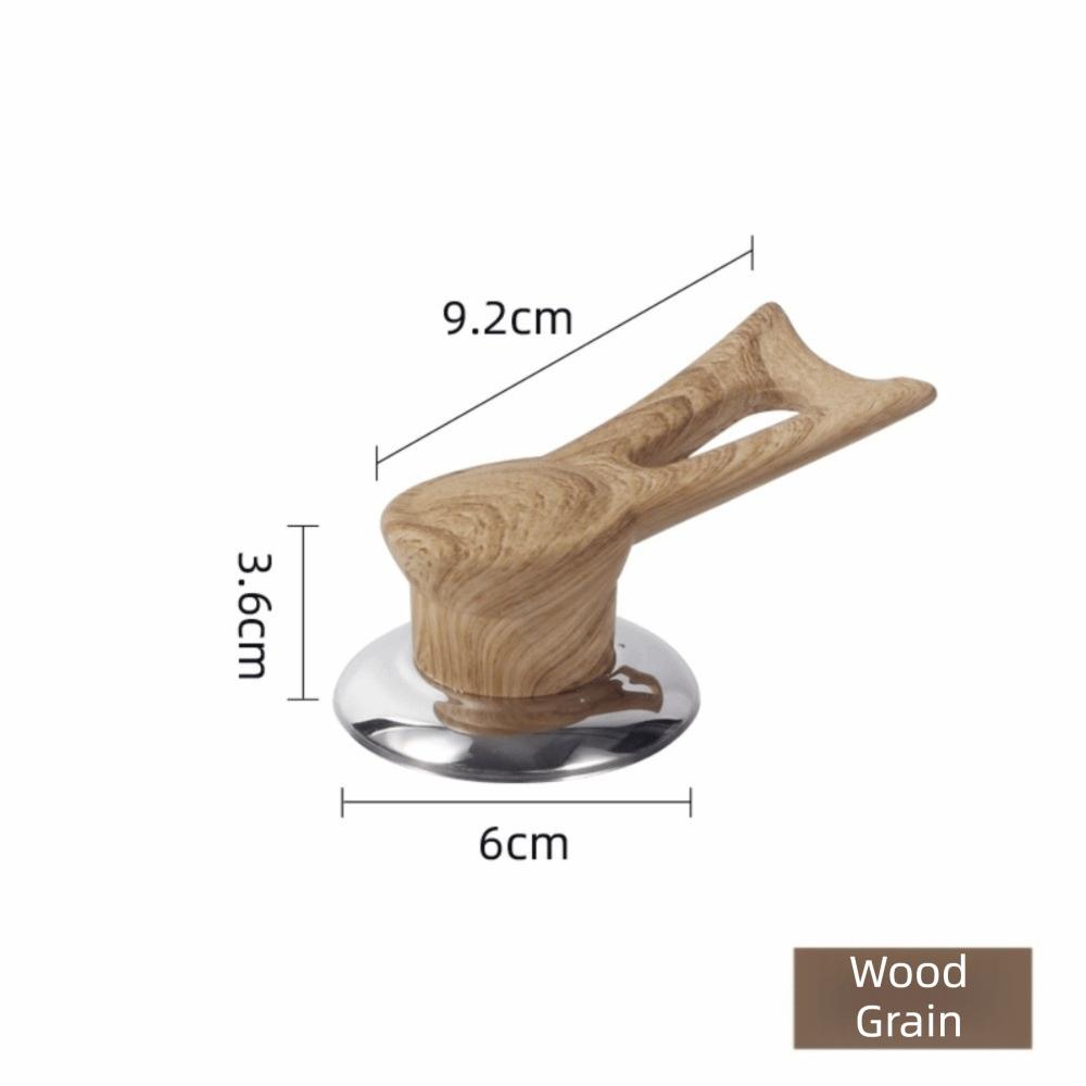 Universal Fit Pot Lid Handle Heat Resistant Cookware Fitting High Temp Proof Lid Knob  Soup Pot Use Light Wood Grain9cm
