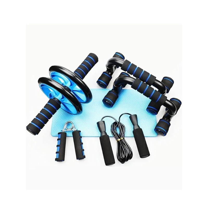 Healthy Abdominal Wheel 5-piece Indoor Sports Product Combination Set Push Up Stand Household Multifunctional Fitness Equipment