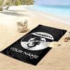 Custom Name Abarth Print Beach Towel, Large Soft Quick Dry Towel for Beach Camping Swimming