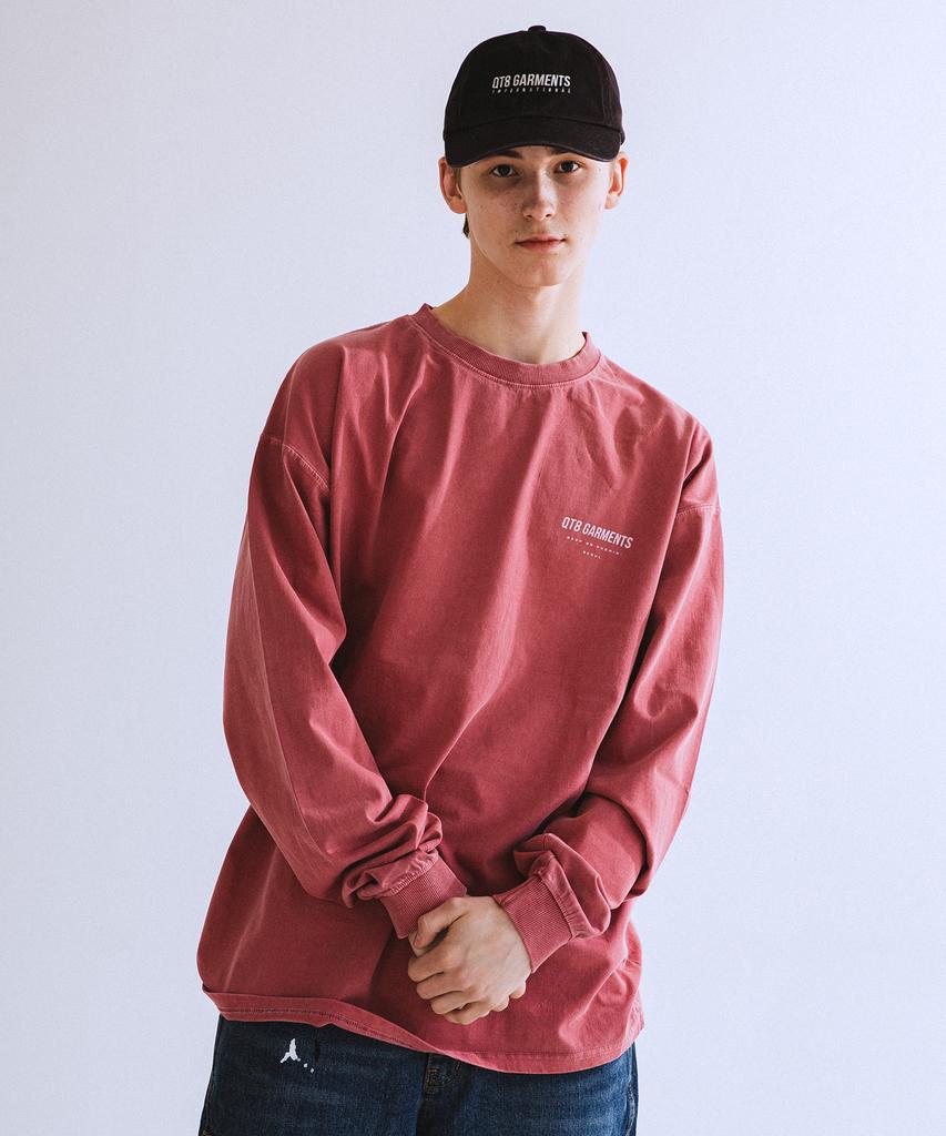 QT8 GARMENTS Oc Pigment Simple Long Sleeve (Red)