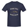 Wish You Were Beer Oversize Tshirt Solid Color Minimalism Embroidery Tee