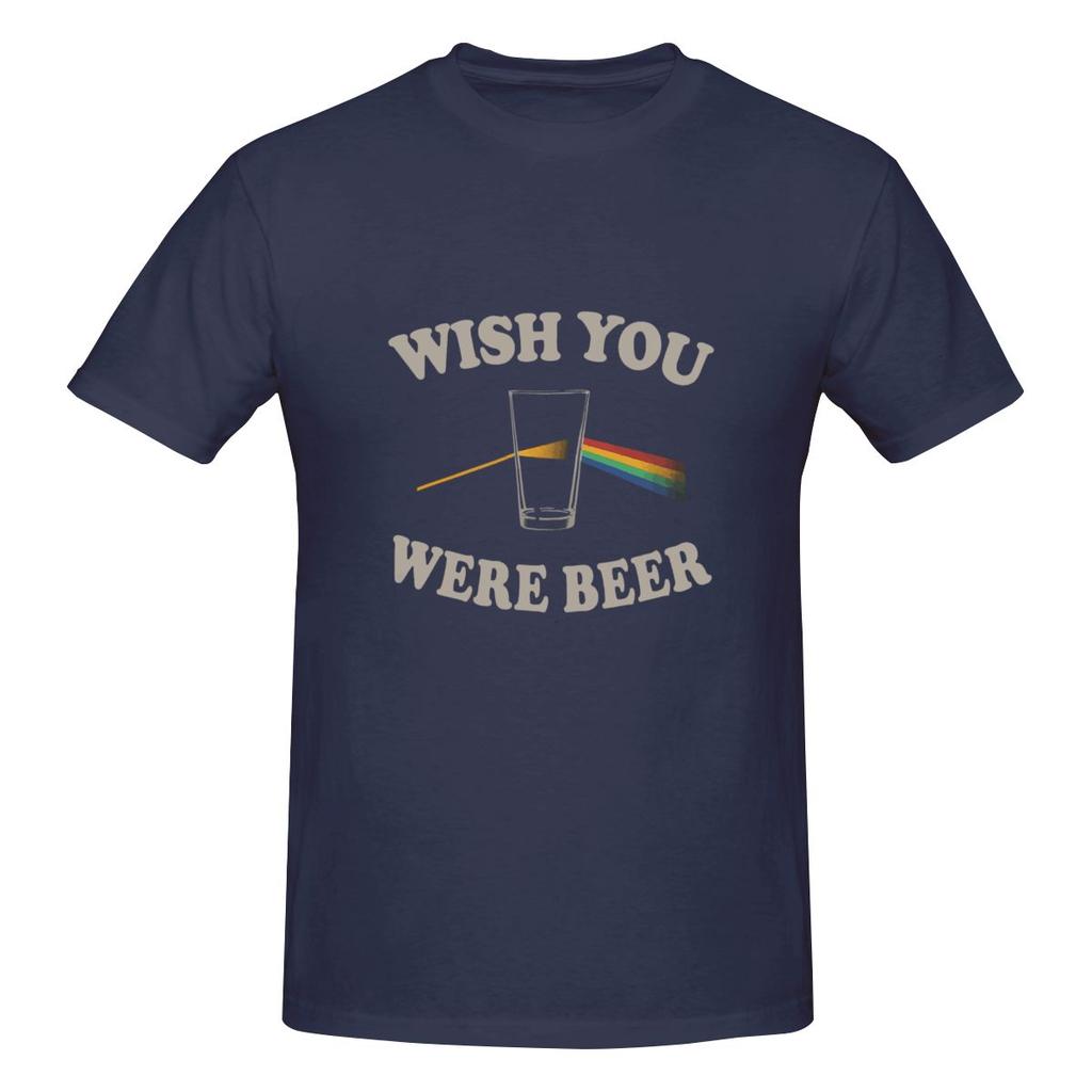 Wish You Were Beer Oversize Tshirt Solid Color Minimalism Embroidery Tee