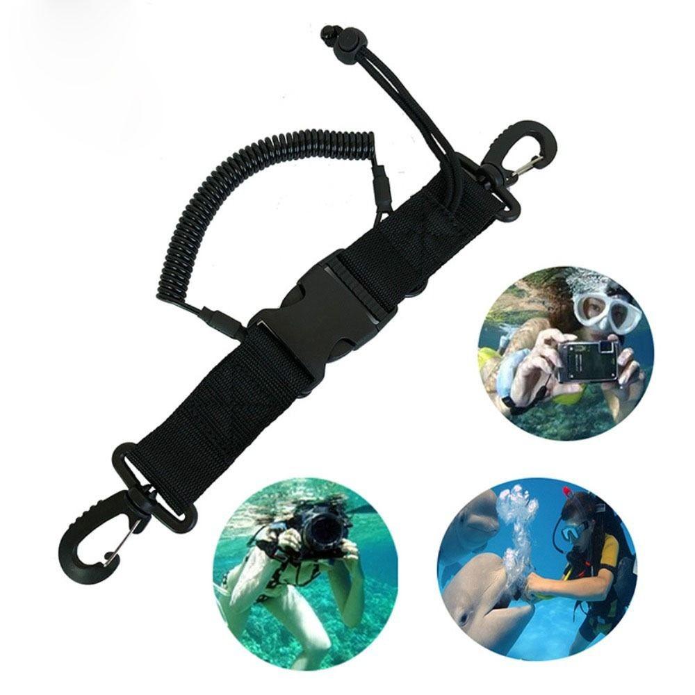 Quick Release Diving Camera Lanyard Strap Buckle Clips Underwater Camera Anti-lost Spring Rope Diving Anti-lost Rope