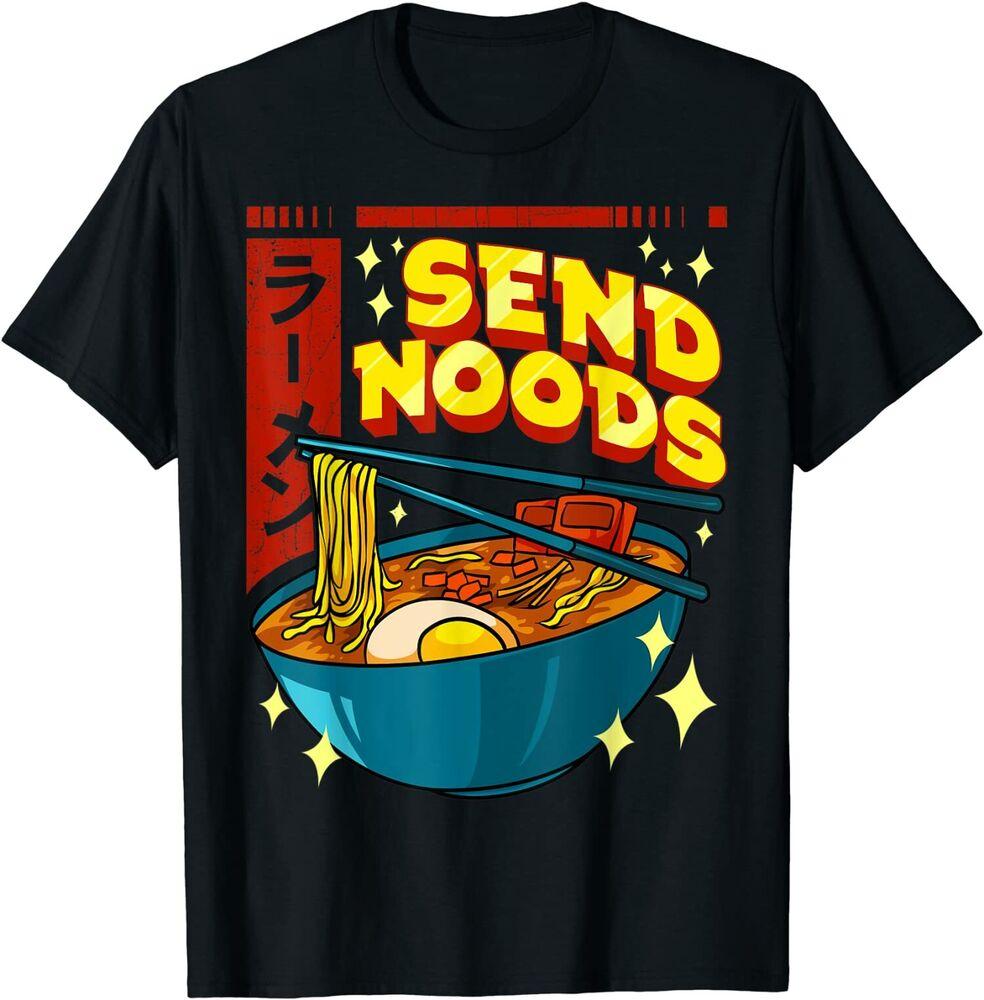 

Милая забавная футболка унисекс с надписью «Send Noods Pun Anime Gamer Ra Kawaii» S