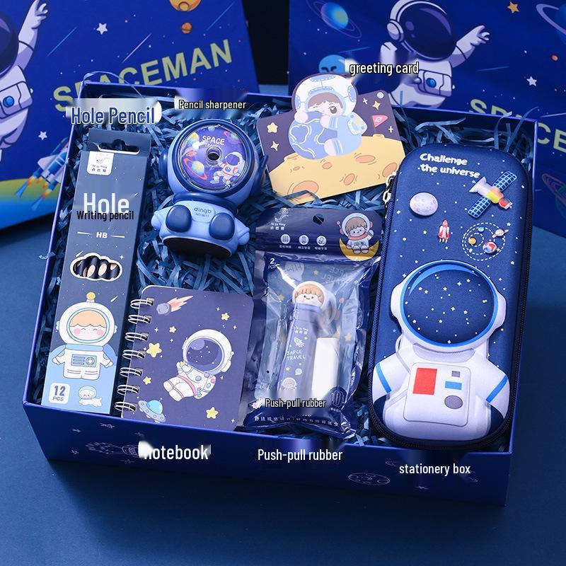 Children's Day Astronaut Stationery Gift Box for 10-Year-Old Boys - Surprise Birthday & Back-to-School Gift