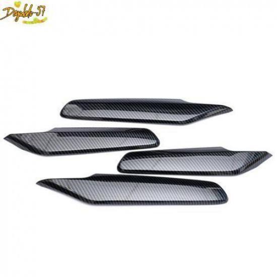 4PCS Fit For Honda Civic   Carbon Fiber Interior Door Armrest Cover Trim