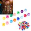 100Pcs Beard Beads Simple Design Perfect Size Glossy Texture Durable Lightweight Hair Beads for DIY Project