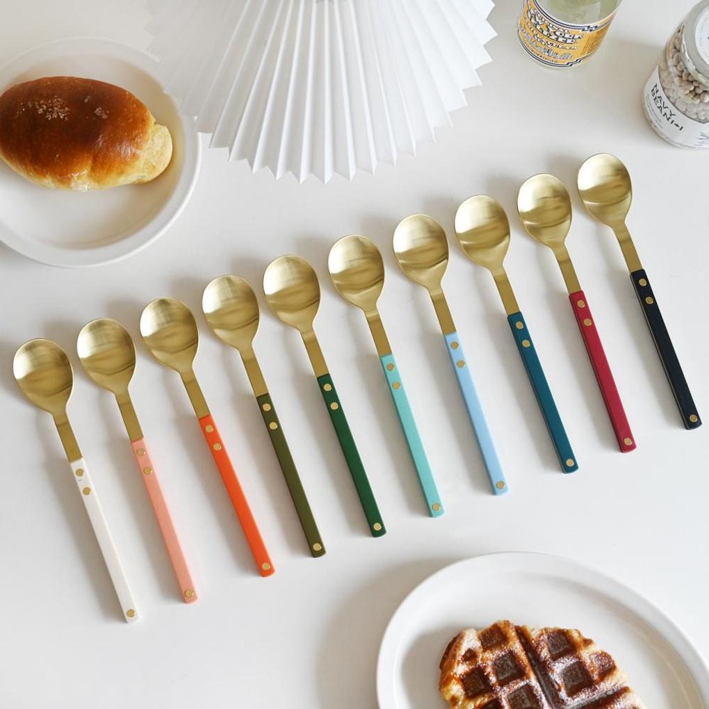 

Bogen Double-Layer Cutlery Korean Spoons Silver/Gold 20 Pieces