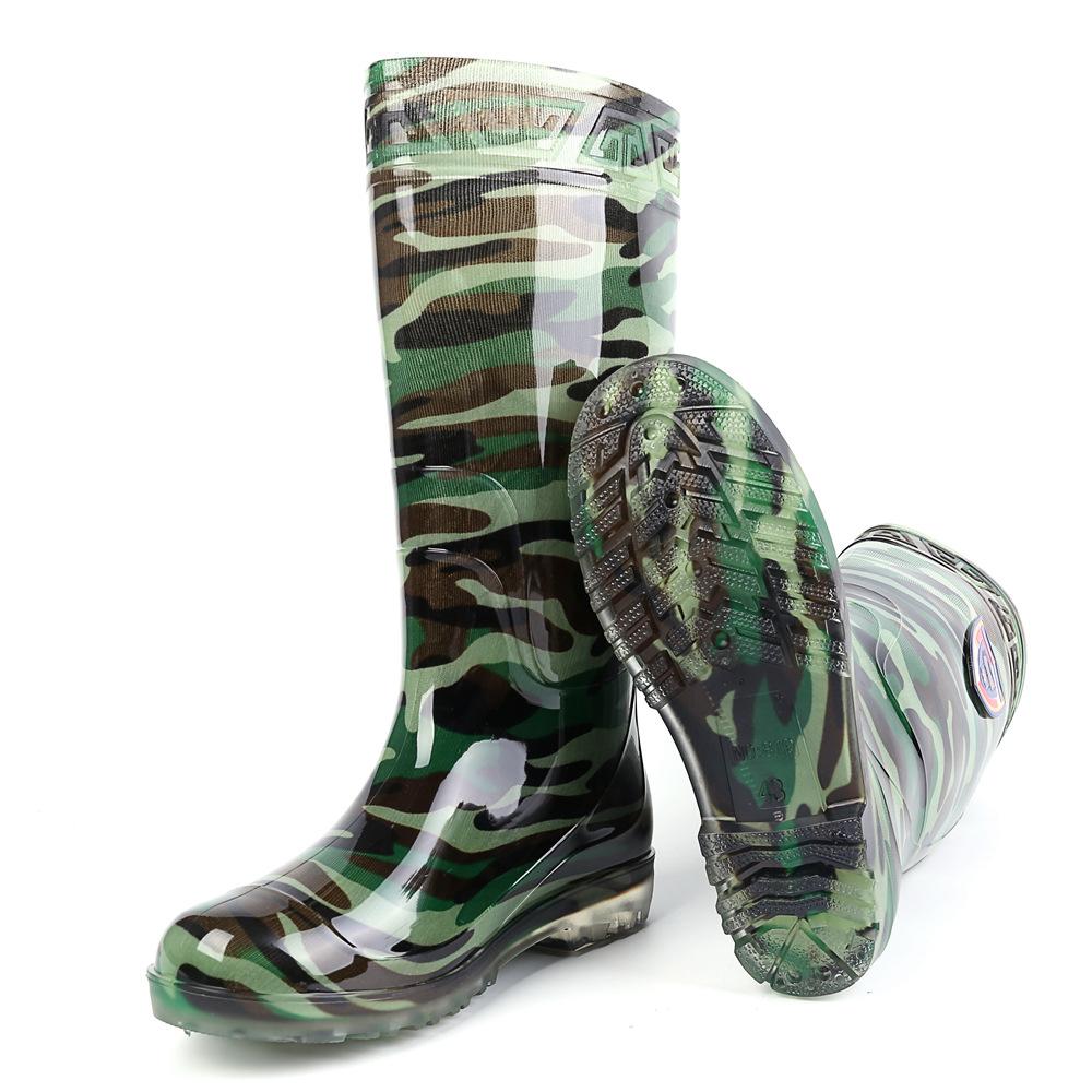 

Чоловічі високі гумові чоботи камуфляжні тришарові високі гумові чоботи гумові чоботи з високою халявою водонепроникні 45 камуфляжний