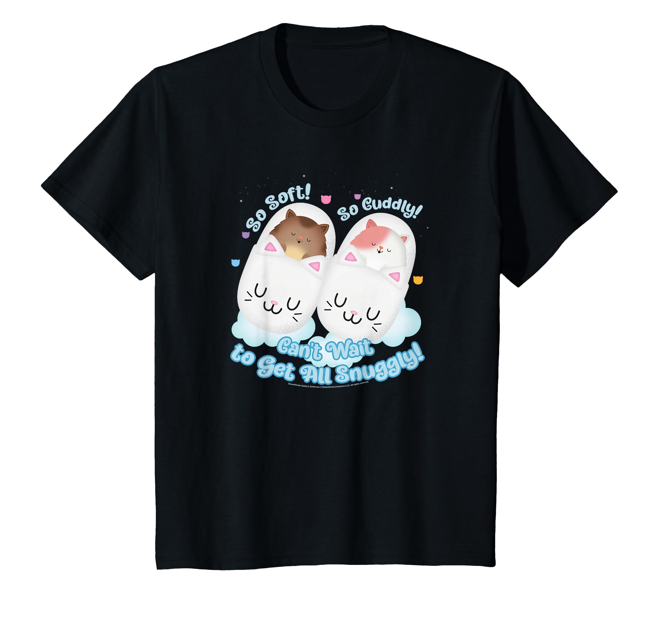 Kids Gabby Dollhouse Kitty Slippers - Very cute and a perfect fit. T-shirt