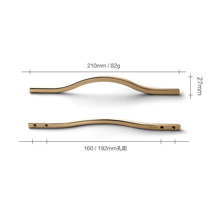 2 шт. Ручка для шкафа Роскошная Современная Минималистичная Черная и Золотая Ручка для Ящика Длинная Ручка Дверца Шкафа Ручка для Дверцы Шкафа