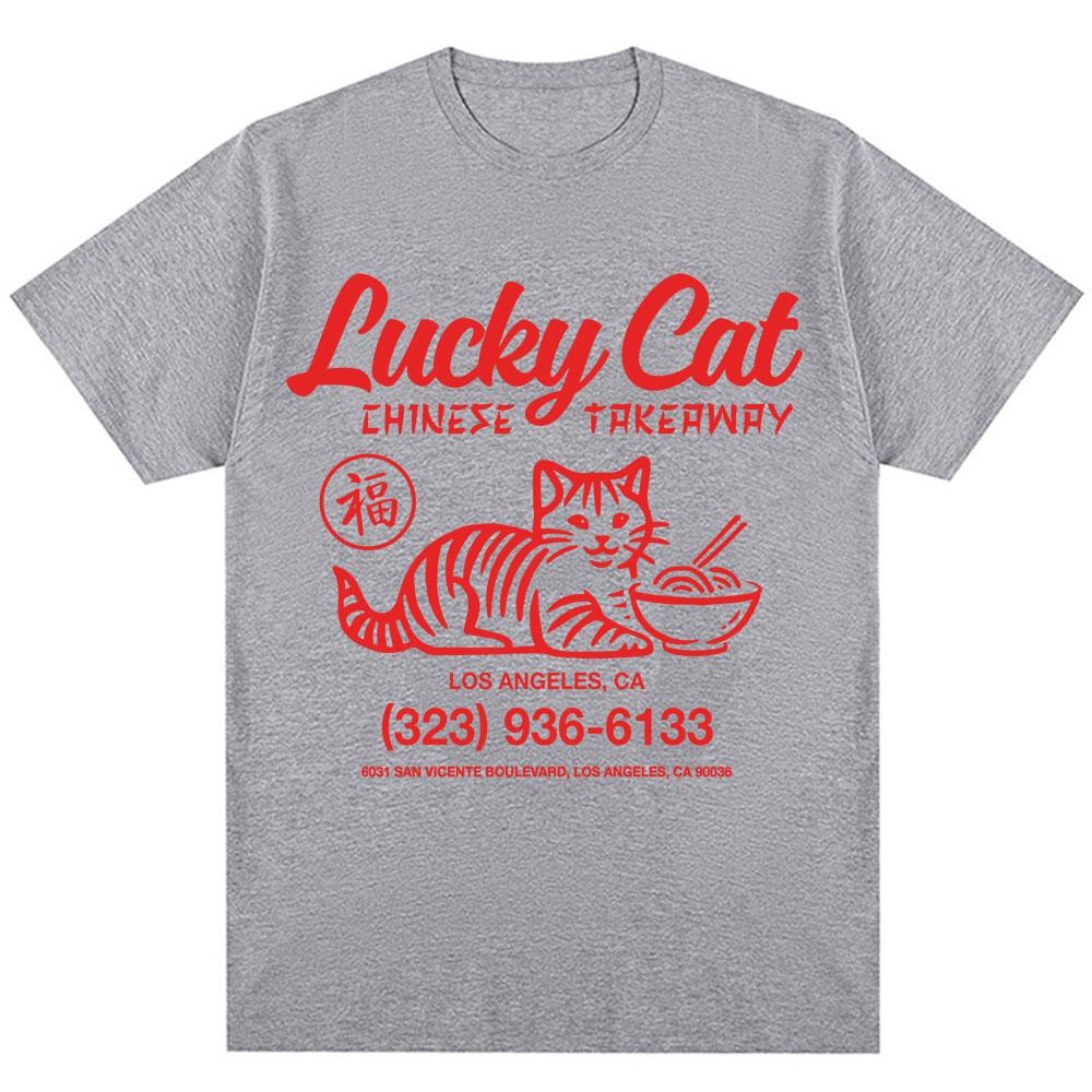 Funny Lucky Kawaii Cat Graphic T Shirt Men Women Trendy High Quality Short Sleeve Oversized Cozy Cotton Casual Y2k T-shirts Gift
