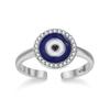 Devil's Eye Zirconia Resizable Ring Authentic 925 Sterling Silver Finger Rings Jewelry Women Ring Fashion Jewelry Accessory