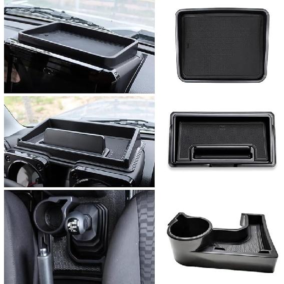 3PCS Center Console Organizer Gear Shift Tray Dashboard Storage Box Compatible with Suzuki Jimny 2019 2020 2021 2022 2023 2024 Interior Accessories