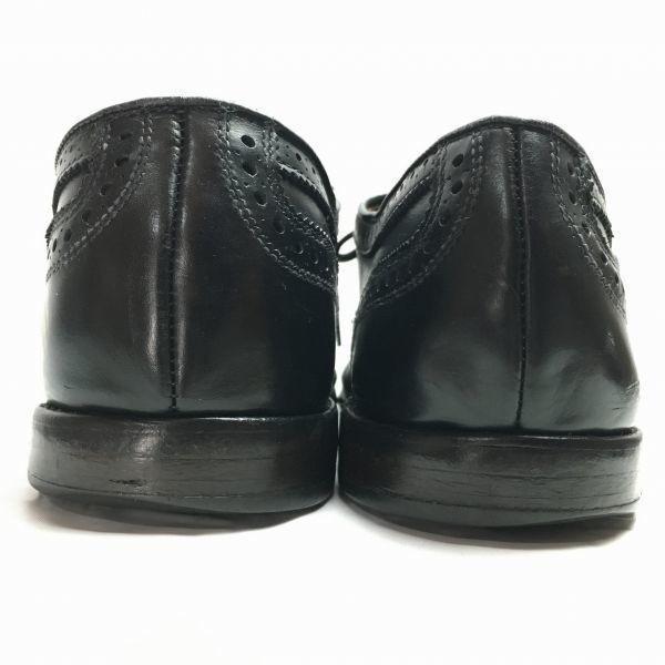 Allen Edmonds 80s Vintage McAllister Full Brogue Wingtip Shoes Black Size 10.5D / 28.0-28.5cm(USED)
