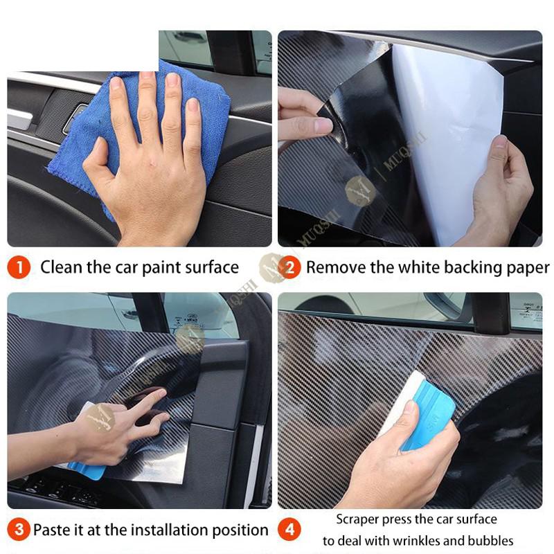 For BMW F30 F31 F34 GT 2013-2018 Car Interior Carbon Fibre Film 5D PET Center Console Anti Scratch Resist Film Accessories Refit