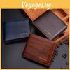 Retro Simple Men Wallet Vintage Short Pu Leather Men's Money Clip 3 Fold Open Horizontal Square Style European American Fashion Grid Striped Soft