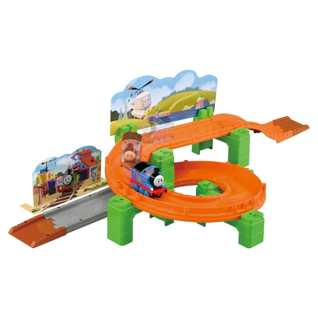 TAKARA TOMY Thomas Thomas the Tank Engine Kuru Kuru Mountain Minicar Car Airplane Toy Ages 3 and Up Passes Toy Safety Standards ST Mark Certification