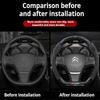 Carbon Fiber Suede For Citroen C1 C2 C3 C4 C5 C6 VTS Xsara C-Crosser Berlingo Sega DS3 Car Steering Wheel Cover Auto Accessories