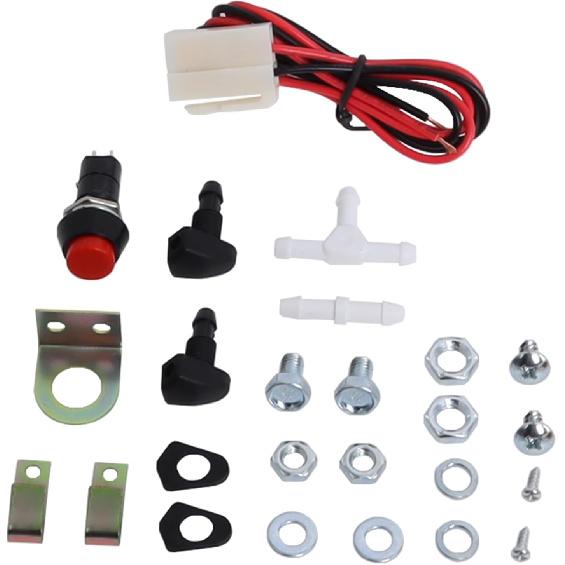 Swess Car Windshield Washer Pump Universal Reservoir Kit 99300 Fluid Reservoir Tank Bottle With Pump