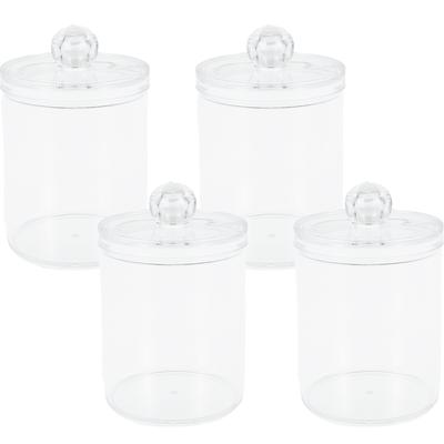 4PCS/Set Cotton Swabs Storage Holder Box Transparent Makeup Cotton Pad Cosmetic Jewelry Organizer Container Homehold Case Box