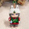 Adorable Vinyl Doll Hanging Pendants Plush Toy Puppy Bear Rabbit Animal DIY Sweater Overalls Creative Clothing Attachment Girls Gifts