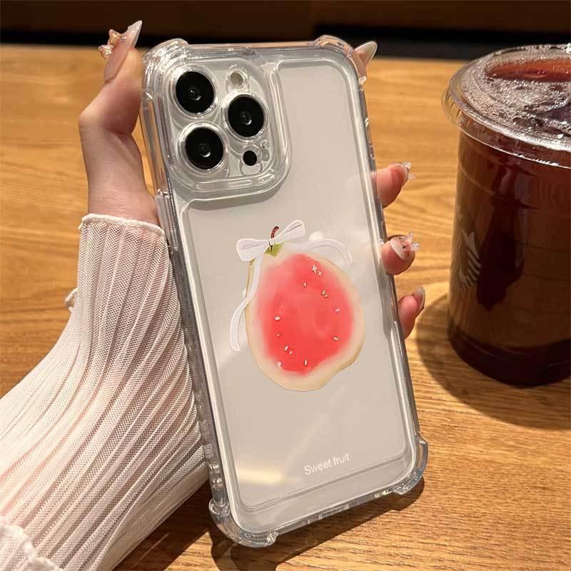 cute fruits soft shockproof phone case for iphone 17 pro max 16 plus 15 14 13 11 silicone back cover for iphone 12 pro xr bumper