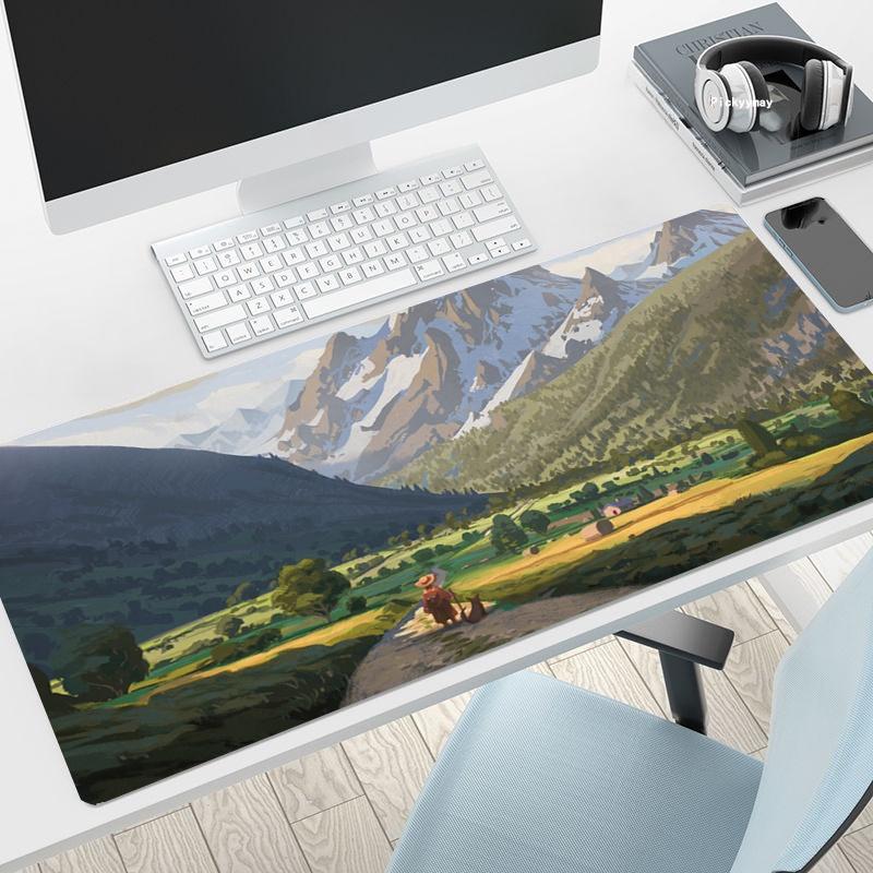 Large Gaming Mousepad Nature xcm XXL Lock Edge Mouse Pad Keyboard Mats Mouse Mat Rubber Table Carpet Office Desk Mat