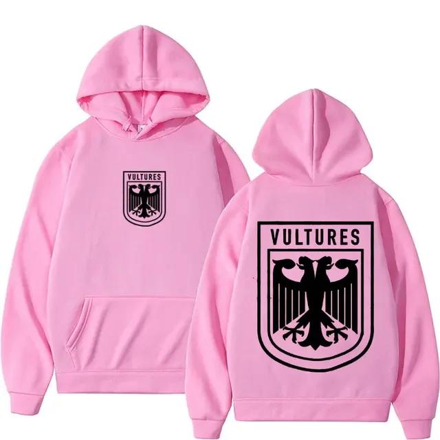 Rapper Kanye West Vultures Stampato Autunno/Inverno Uomo/Donna Hip Hop Moda Retro Abbigliamento Sportivo Felpe Casual Street Wear