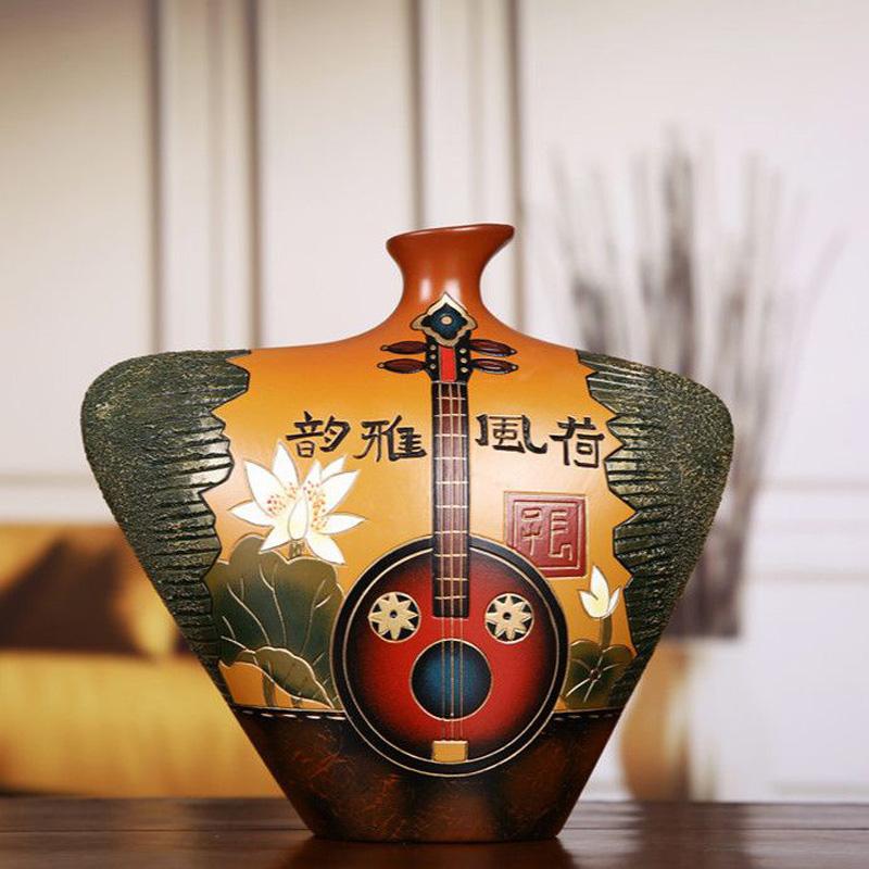 Vintage Yunnan Ethnic Minority Ceramic Vase Ornaments Crafts Home Room Table Decoration Study Office Desk Furnishing Accessories