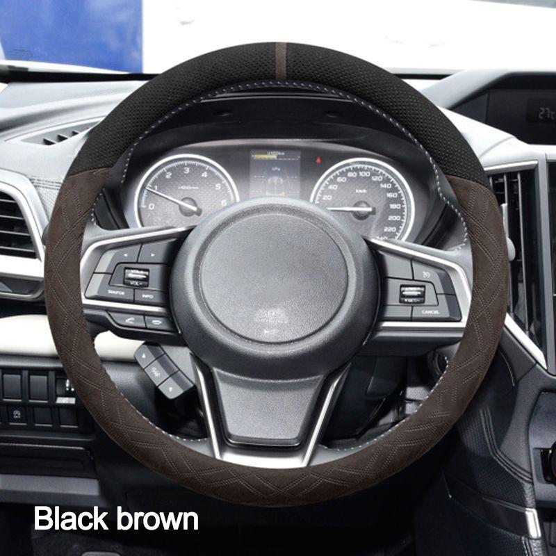 

Suede Car Steering Wheel Cover Wrap for Subaru Forester Legacy Outback Impreza XV BRZ O Type Steering-Wheel
