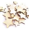 VORCOOL Christmas Wood Slices,200pcs Wooden Stars Wood Star Slices Mini Star Embellishments for Wedding Crafts Making