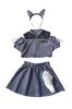 Clearstone Toxic Wolf Cosplay Costume for Gray Kids, 140cm, Girls,