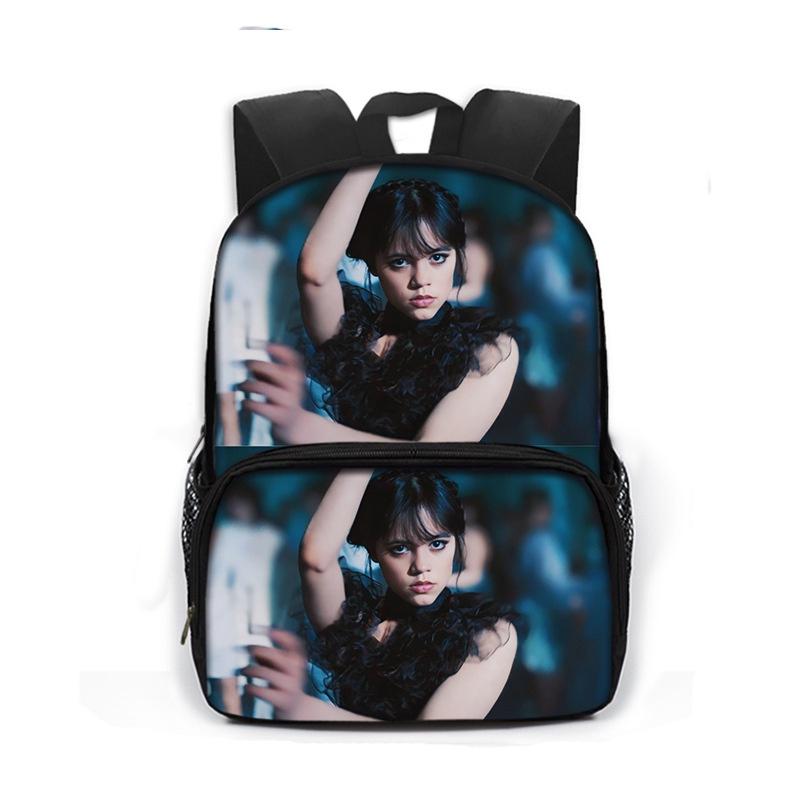 Wednesday The Adams Family Backpack – Large Capacity Schoolbag Travel Bag Kid Gift