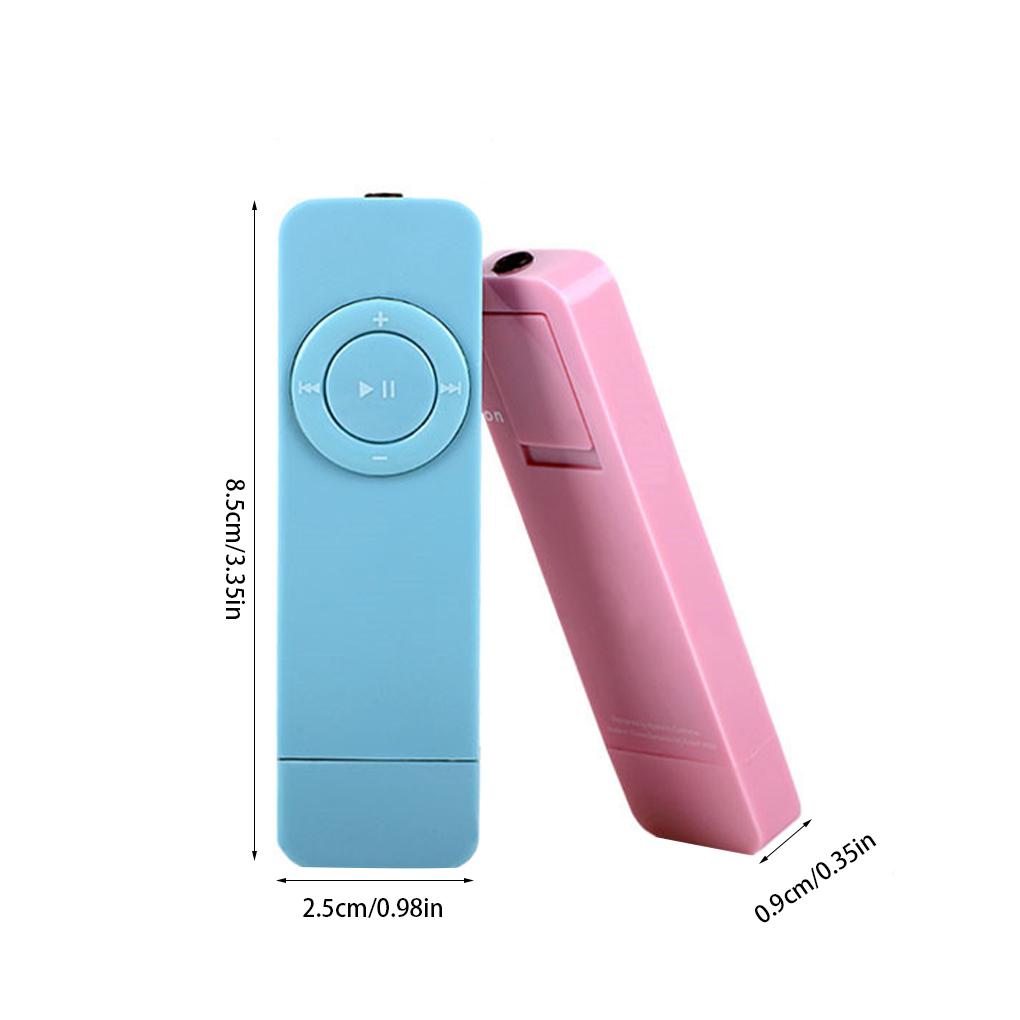 MP3 Player USB 3 5mm Interface Rechargeable Media Player Portable MP3 WMA Playing Device White