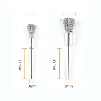30 Stück Draht-Radbürsten, 3 mm Schaft, entfernen Grate, Rost, Metall, Nichtmetalloberfläche, Polieren, Entrosten