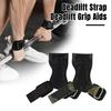 Cinturino da Polso per Sollevamento Pesi Antiscivolo Uomini Donne Powerlifting Stacchi Allenamento Incrociato Trazioni Impugnatura Manuale Fitness Fascia con Imbottitura per Polso Attrezzatura per Allenamento