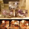 Exquisite 3d Miniature Dollhouse Furniture Kit With Led Light For Imaginative Kids