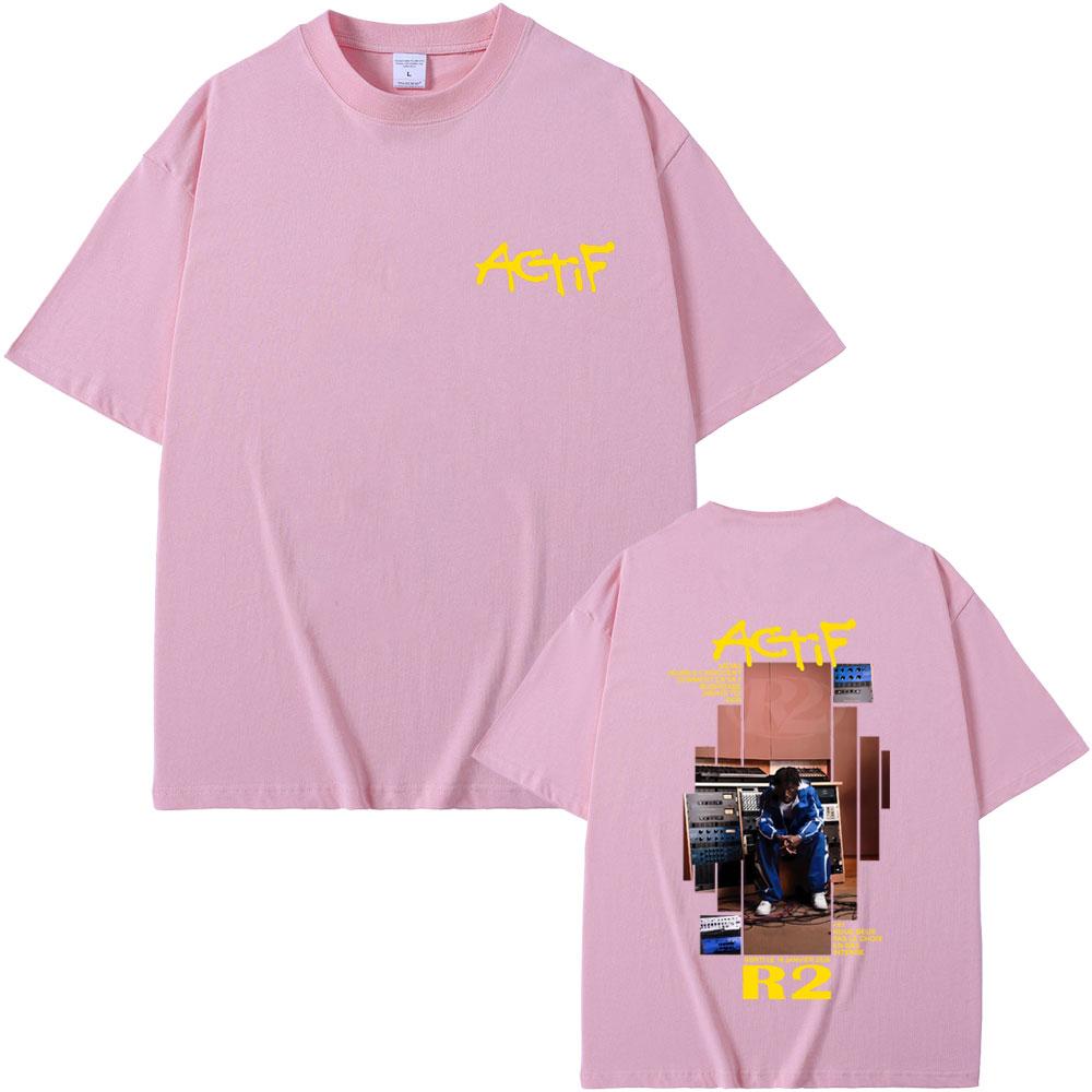 Hot Sale Rapper R2 Actif Album 2026 Tshirt Men Women Clothing Oversized Streetwear Male Fashion Vintage Short Sleeve T Shirts