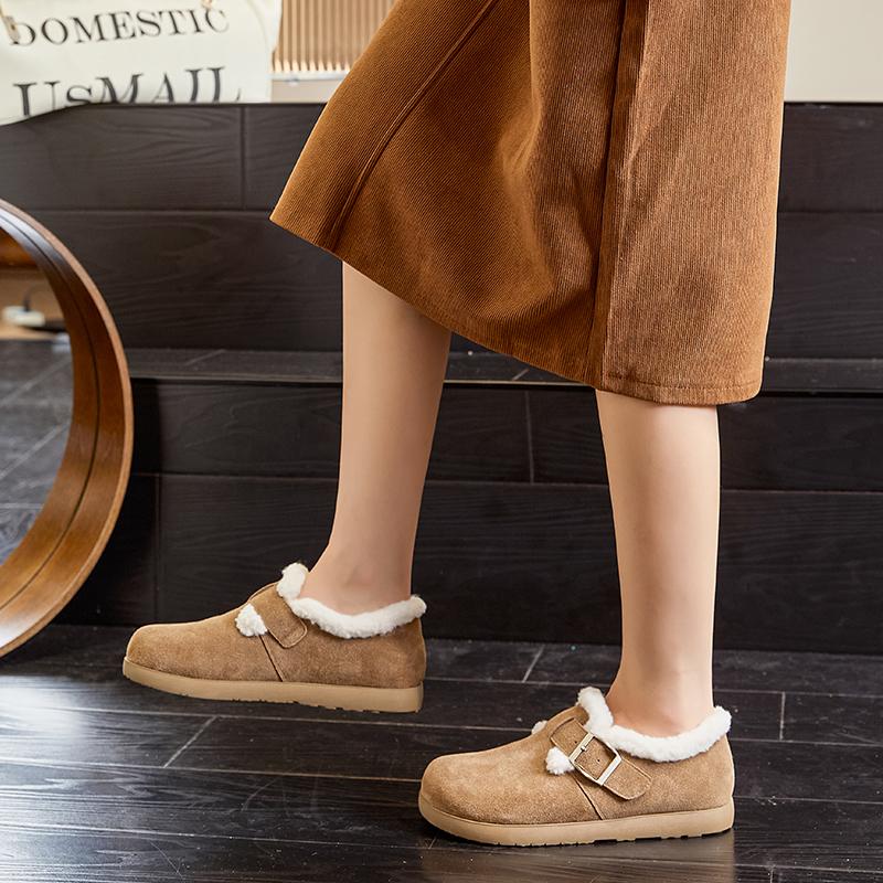 Flat-soled Plus Velvet Flat Shoes for Women Winter Women Sneakers Shoes Comfortable Fur Female Shoes for Women
