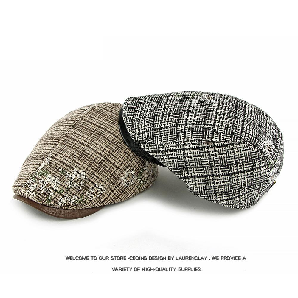 Autumn Winter Beret British Retro Progressive Cap Men Peaked Cap