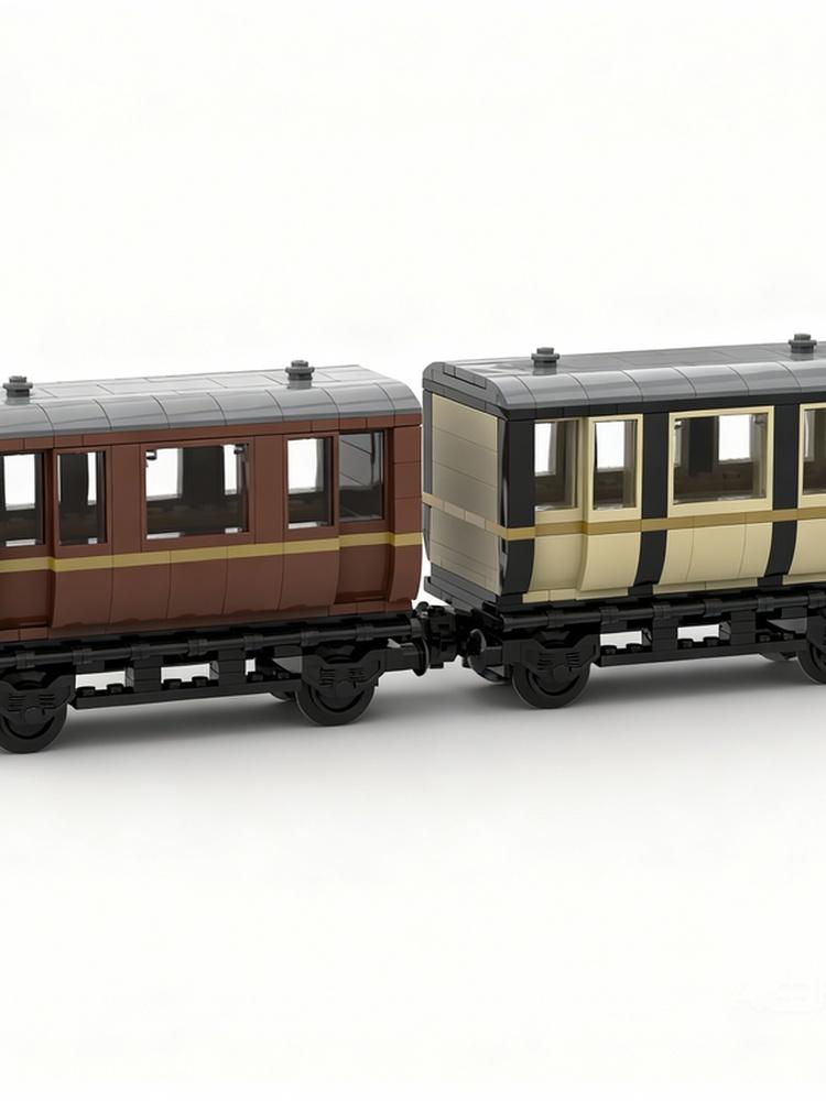 518pcs MOC Small Passenger Cars City Trains Model Building Blocks Construction Toy Christmas Gifts DIY Creative Idea Education